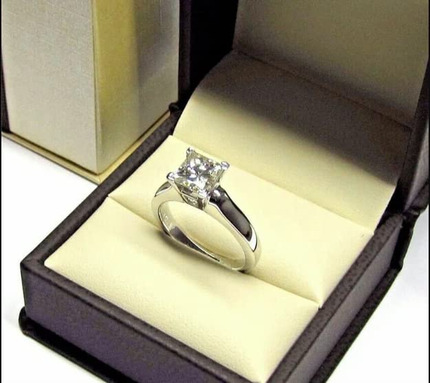 GtcGems Moissanite Ring 1 Carat Angoothi हीरे की अंगूठी असली White Gold Diamond Ring For Women & Men Brilliant & Elegant मोइसानाइट डायमंड राउंड स्टोन Beautiful Rings For Girls Stylish - Image 5