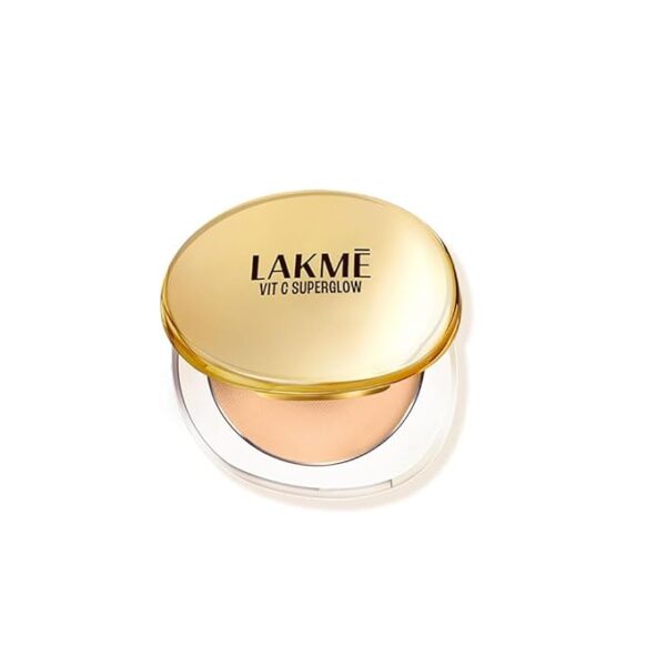 LAKMÉ Makeup+Skincare Vitc Superglow Skin Perfecting Natural Compact For All Skin Types Sand16 8 Gram,Beige
