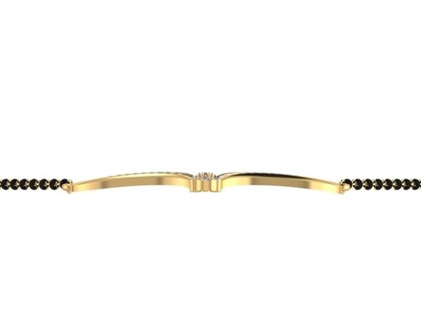 DISHIS 14k/18k BIS Hallmark Two Colour Gold and certified Diamond Mangalsutra for Women - Image 5