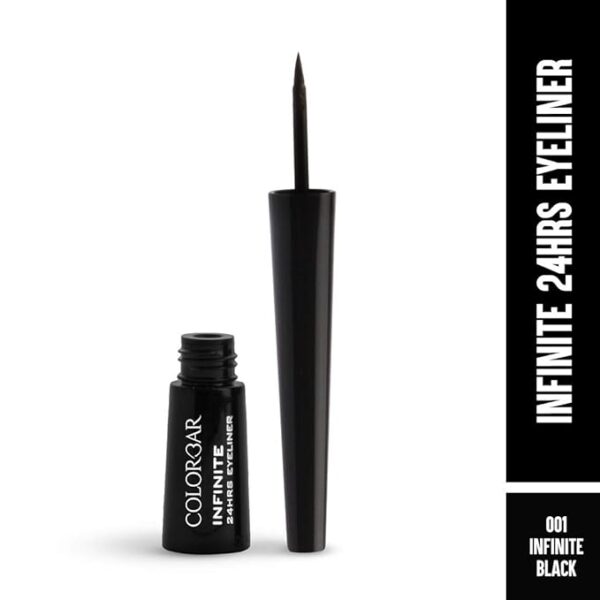Colorbar Infinite 24 Hours Eyeliner, Black 001, 2.5ml | non-transfer, sweat proof formula | Lasts upto 24 hours - Image 2