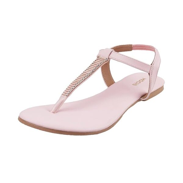 Mochi Women's Faux Leather Flat Fashion Sandals - Image 2