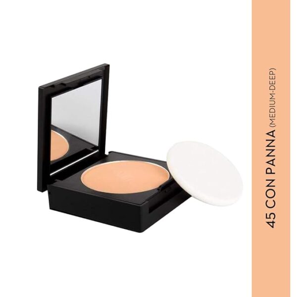 SUGAR Cosmetics Dream Cover Matte Compact Powder For All Skin Types With Spf 15 & Vitamin E | Pressed Setting Powder | Blurs Pores - 45 Con Panna (Medium-Deep), 6 Gram, Cream - Image 2