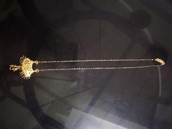 LUXENEXT Temple South Indian Mangalsutra For Women Girls Ladies Wife Traditional 1 One Gram Gold Stylish Maharashtrian Long Chain Wati Mangal sutra Pendant Tanmaniya Black golden Nallapusalu Chains - Image 4