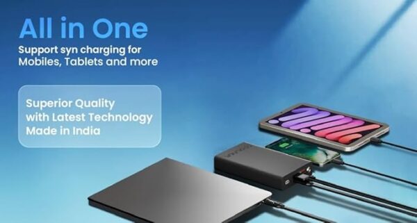Coolnut Premium Smallest Laptop Power Bank Metal 74Wh(20000mah) with 100watt PD Input/Output, EV Batteries, C-C Cable & 5 Years Warranty, for All Macbooks & All Brands of Laptops, Mobiles - Image 2