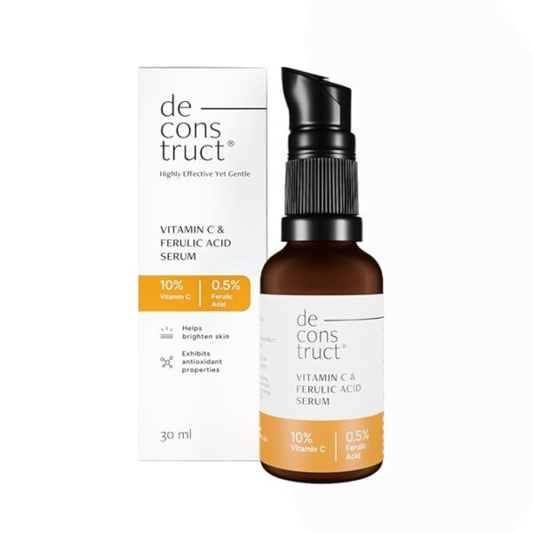 LAKMÉ Vit C Brillance Serum 10% Complex 15aDeconstruct 10% Non-Irritating Vitamin C Face Serum For Glowing Skin|10% Vitamin C + 0.5% Ferulic Acid|Water Based Serum|Highly Stable Vitamin C Face Serum For Women And Men|Beginner Friendly|30 MlMl (Copy)