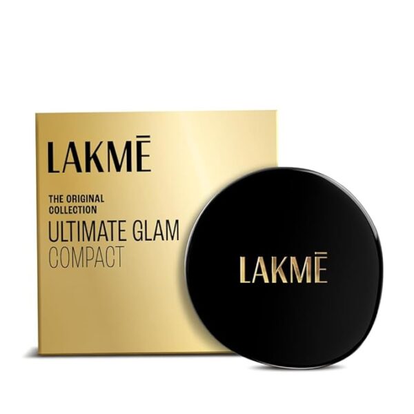 LAKMÉ The Original Collection Ultimate Glam Natural Compact For Oily Skin Type, 8 Gram, Gold - Image 2