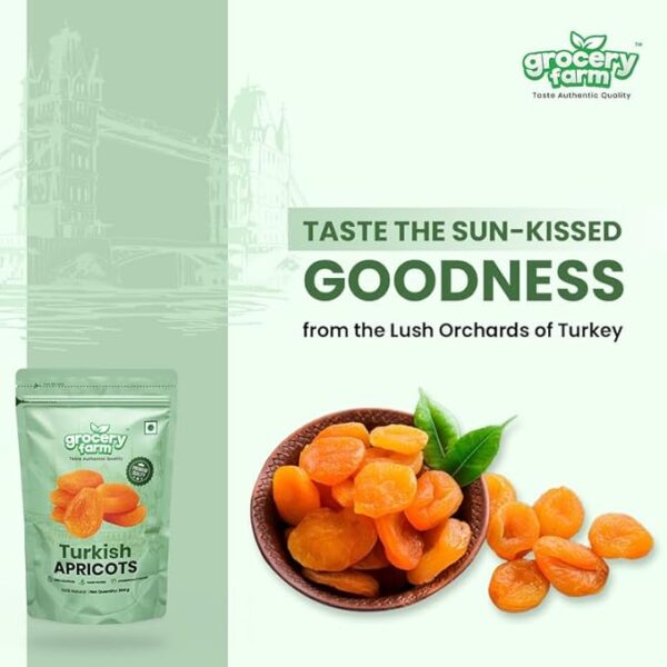 Grocery Farm's Turkish Apricots 200gm | Juicy and Delicious Apricots| Naturally Sourced | Rich in Vitamins | Premium Khumani | No Added Preservatives - Image 4