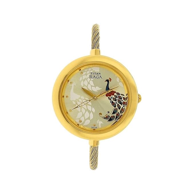 Titan Raga Garden of Eden Champagne Dial Analog Stainless Steel Strap watch for Women-NS2532YM01/NT2532YM01