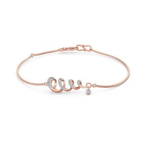 Joyalukkas 18k (750) Purity VS Clarity & IJ Coloured Spiral Essence Bracelet For Women
