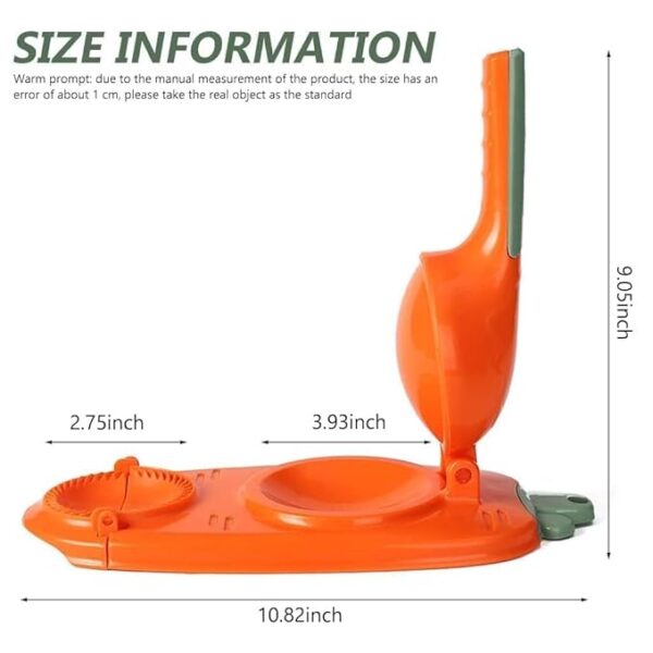 Vmoni 2-in-1 Dumpling Maker, Momo Maker, Gujiya Maker Machine, Momo Maker Machine, Kajjikayalu Karanji Maker, Samosa Maker, Skin Press Mould for Ghughra with Dumpling Puri Maker (Multi) - Image 4