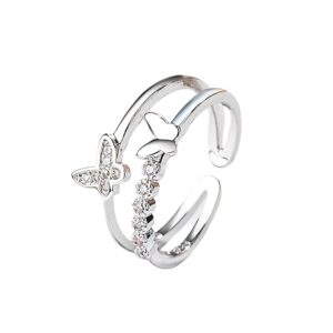 Premium Crysta; Stone Butterfly Ring for Women, Fashion Jewellery