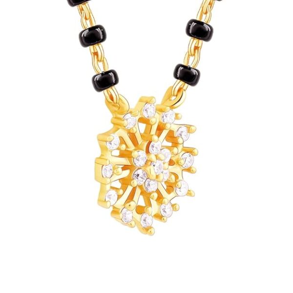 GIVA 925 Silver Golden Full of Promise Mangalsutra| Necklace to Gift Women & Girls | With Certificate of Authenticity and 925 Stamp | 6 Months Warranty - Image 3