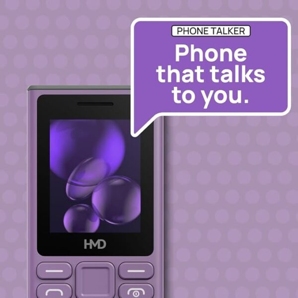 HMD 105 Keypad Phone with Built-in UPI App, Phone Talker, Long-Lasting Battery, Wireless FM Radio | Purple - Image 6
