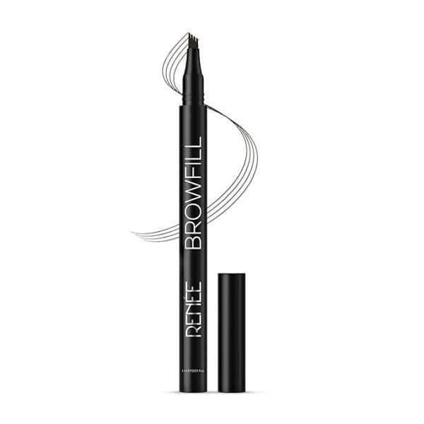 RENEE Browfill Eyebrow Pen- Brown, Waterproof & Smudge-proof, One Swipe Application with Micro Precision, Natural & Long-lasting Finish, For Denser & Fuller Eyebrows, Easy to use, Cruelty-free