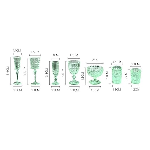 THE STYLE SUTRA 7X 1/6 Scale Dollhouse Cups Dollhouse Accessories for Dollhouse Kitchen Home Green - Image 7