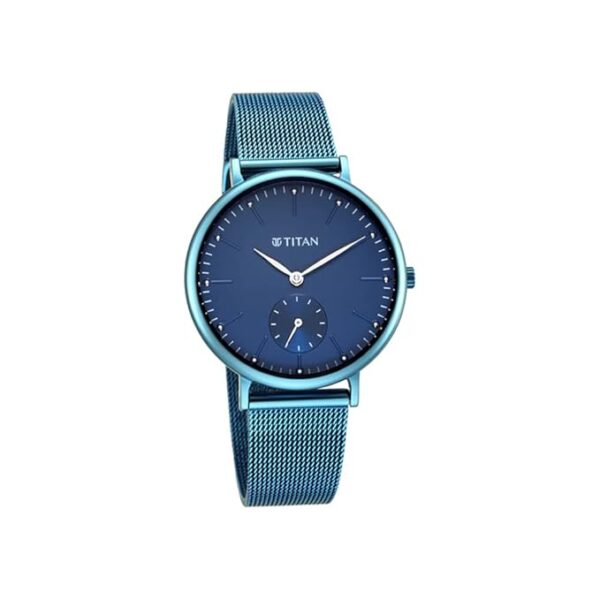 Titan Women Metal Analog Blue Dial Watch-95142Qm01/Np95142Qm01, Band Color-Blue - Image 4