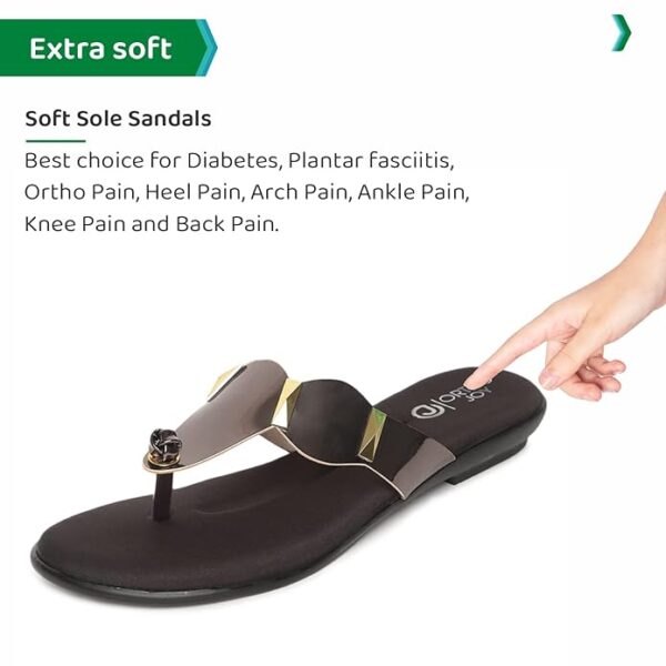 ORTHO JOY Fancy doctor slippers | Soft and stylish chappal for women | Comfortable flat sandals for women stylish
