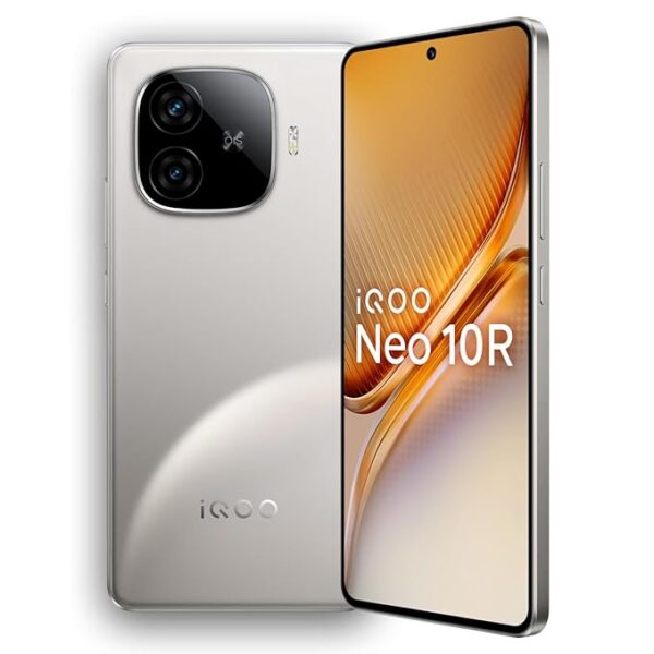 iQOO Neo 10R 5G (Moonknight Titanium, 8GB RAM, 256GB Storage) | Snapdragon 8s Gen 3 Processor | India's Slimmest 6400mAh Battery Smartphone | Segment's Most Stable 90FPS for 5 Hours