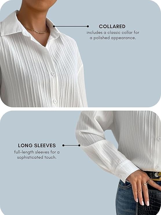 GRECIILOOKS Shirt for Women | Women Shirt | Long Shirt for Women | Shirt Tops for Women | Oversized Shirt for Women - Image 5