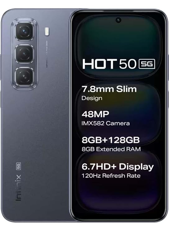 Infinix Hot 50 5G (Sleek Black, 128 GB) (8 GB RAM)