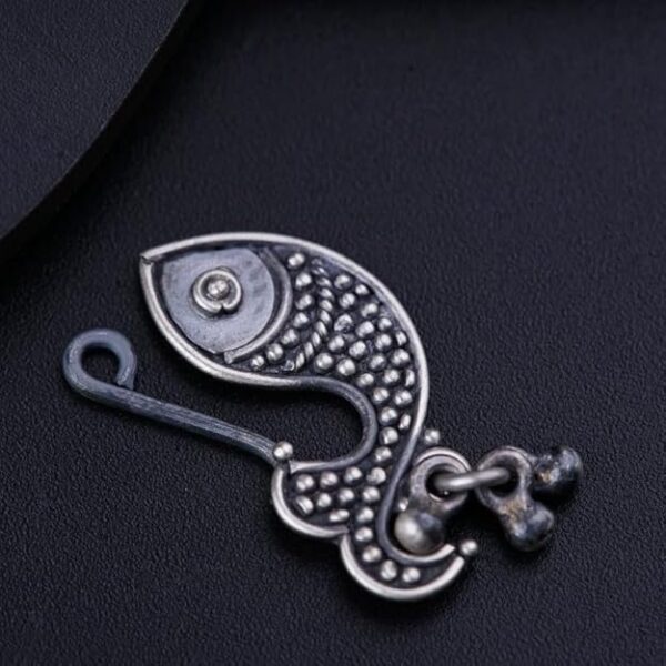 House Of Aadyaa Matsya Nath For Women (Left, Clip on) | 92.5 Silver - Image 3