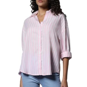 HIGH STAR Women's HSWSHW23508_S2 Boxy Fit Shirts