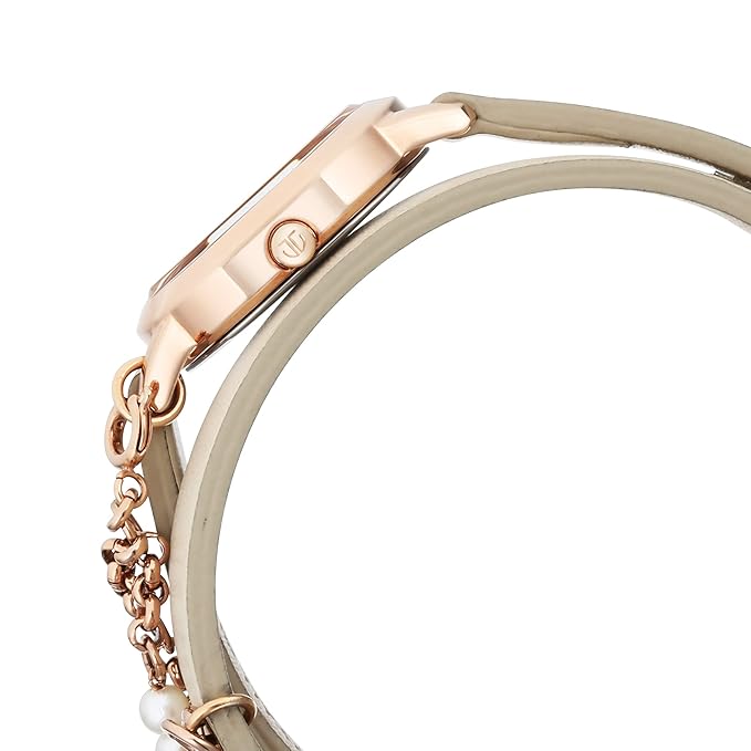 Titan Purple Unending Beauty Off White Dial Analog Leather Strap Watch for Women-NS95157WL01F - Image 3