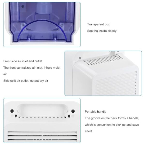 Dehumidifier, Dehumidification Machine Transparent and Visible Outputs Dry Air for Car Home, Kitchen, Toilet, Bathroom, Bedroom - Image 8