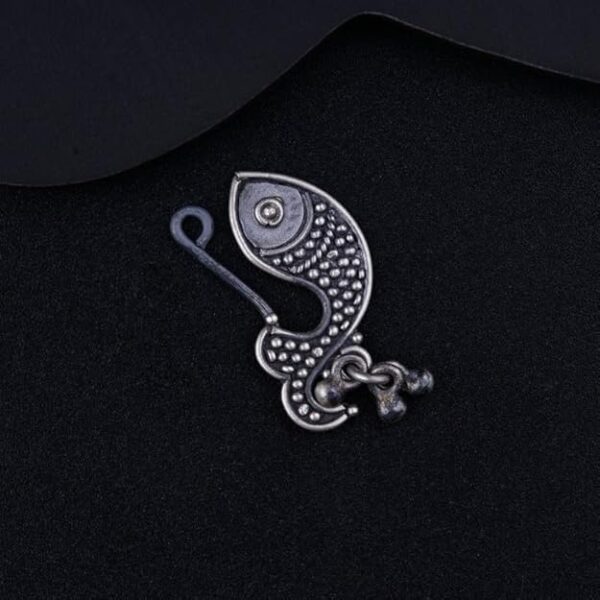 House Of Aadyaa Matsya Nath For Women (Left, Clip on) | 92.5 Silver - Image 4