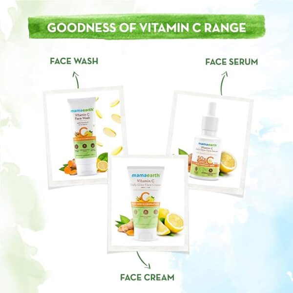 Mamaearth Vitamin C Daily Glow Face Serum for Men & Women - Vitamin C Serum for Glowing Skin, Oily Skin & Dark Spots, With 50x Vitamin C -10ml - Image 6