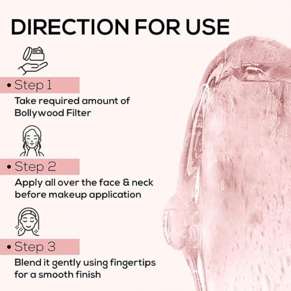RENEE Bollywood Filter Face Primer 15gm | for a Flawless & Smooth Skin | Blurs Fine Lines, Wrinkles & Pores Instantly | Hydrating, Lightweight & Non-sticky | Cruelty-free - Image 3