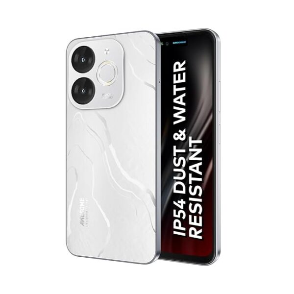itel A80 | 120Hz Refresh Rate|Punch Hole Display|50MP Super HDR Cam| IP54 Dust & Splash Resistant | 3 Year Fluency | Ring Light Notification | 4GB RAM, 128GB ROM | Glacier White - Image 3