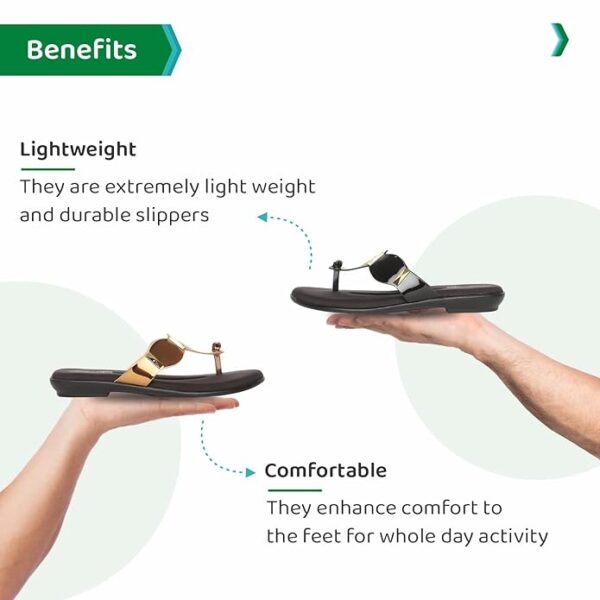 ORTHO JOY Fancy doctor slippers | Soft and stylish chappal for women | Comfortable flat sandals for women stylish - Image 4