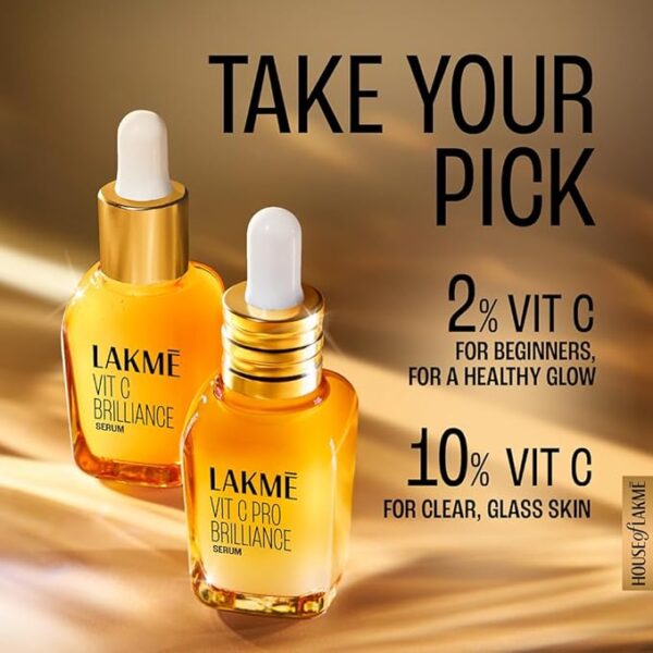 LAKMÉ Vit C Brillance Serum, 10% Vit C Complex, Glass Skin In 21 Days, Tighter Brighter Skin, 30Ml - Image 4