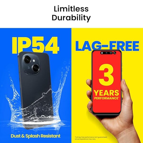 Tecno POP 9 (Startrail Black, 3GB+64GB) |India's 1st Mediatek G50 | IP54 Rated | IR Remote | Dual Speaker with DTS | 36 Month Lag Free Fluency | 15W Fast Charging Support | 5000 mAh Battery - Image 5