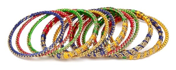 Shining Diva Fashion Latest Gold Plated Set of 12 Stylish Traditional Bangle for Women - Image 7