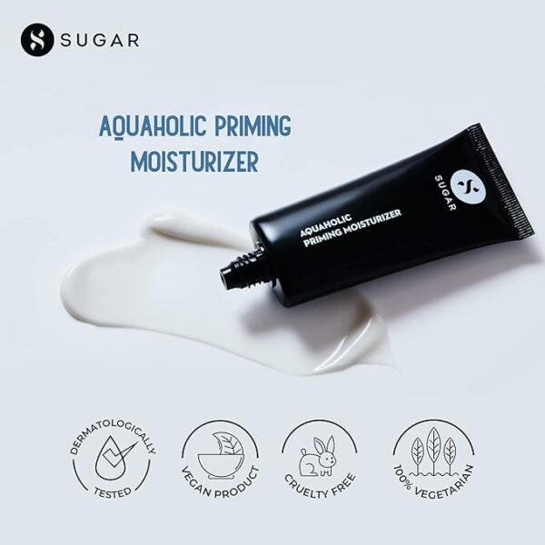 SUGAR Cosmetics Aquaholic 2 in 1 Priming Moisturizer | Non-greasy | Lightweight Formulation | 30 ml - Image 2