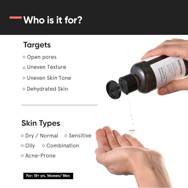Minimalist Pha 3% Alcohol Free Face Toner, 150 Ml | Pore Tightening & Mild Exfoliation For Oily, Acne Prone, Sensitive & Normal Skin | Hydrating Face Toner For Glowing Skin, Pack of 1 - Image 2