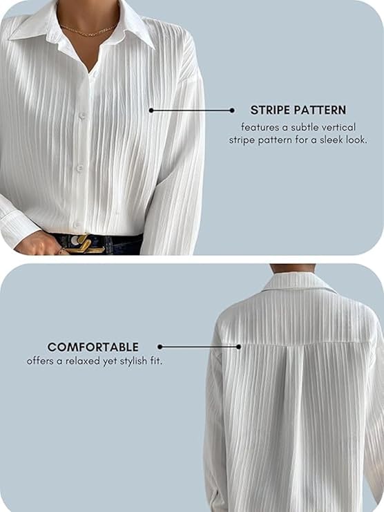 GRECIILOOKS Shirt for Women | Women Shirt | Long Shirt for Women | Shirt Tops for Women | Oversized Shirt for Women - Image 4