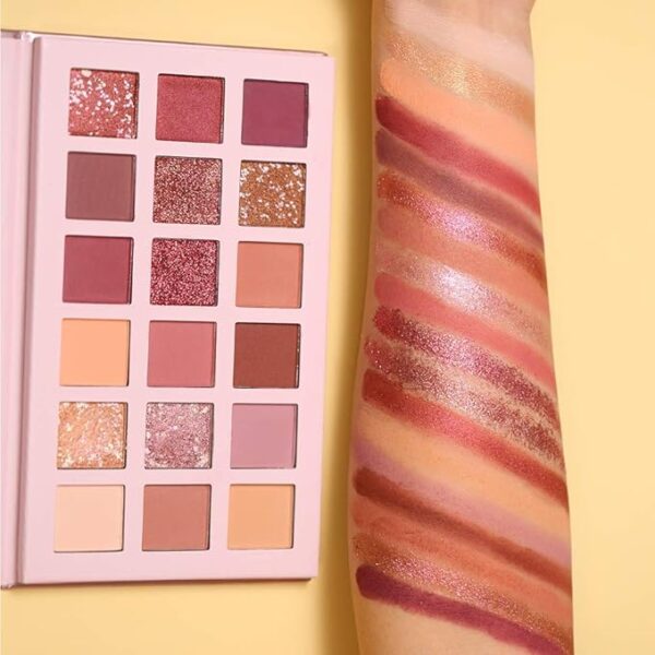 HUDA GIRL Beauty Rose Gold Remastered + Nude Edition Eyeshadow Palette Combo Kit - 36 Matte and Shimmer Finishes, Includes Black Eyeshadow - Complete Eye Shadow Palette Set - Image 2