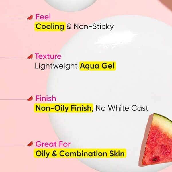 Dot & Key Watermelon Cooling Sunscreen SPF 50+ PA++++ | With Hyaluronic Acid, Instantly Cools Skin, Broad Spectrum Protection | Controls Excess Oil, Checks Tanning, No White Cast, All Skin Types | 50g - Image 2