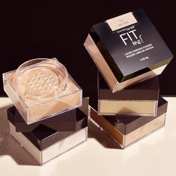 Maybelline New York Loose Finishing Powder, Controls Shine, Mineral Based Formula, Fit Me, 25 Medium, 20g - Image 3
