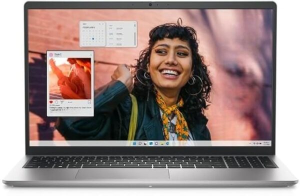 Dell Inspiron 3535 Thin & Light Laptop, AMD R5-7520U Processor, 8GB LPDDR5, 512GB, 15.6" (39.62cm) FHD 120Hz, 250 nits Display, Win 11 + MSO'24+Office 365, 15 Month McAfee, Platinum Silver, 1.67kg
