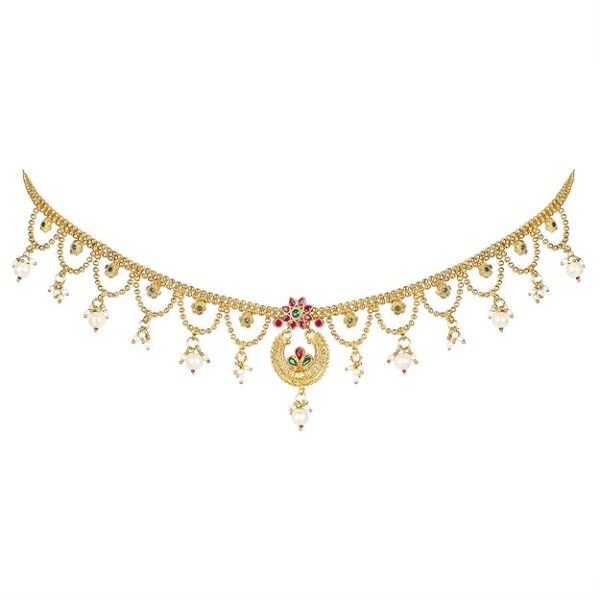Peora Gold Plated Bridal Jewelry Set Gift for Women Indian Traditional Ethnic Wedding ( kamarband ) - Image 2
