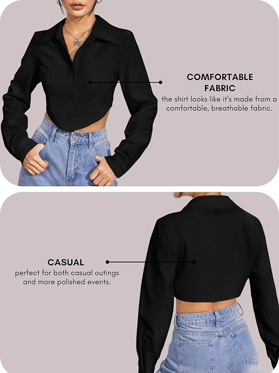 GRECIILOOKS Shirt for Women | Women Shirt | Long Shirt for Women | Shirt Tops for Women | Oversized Shirt for Women - Image 4