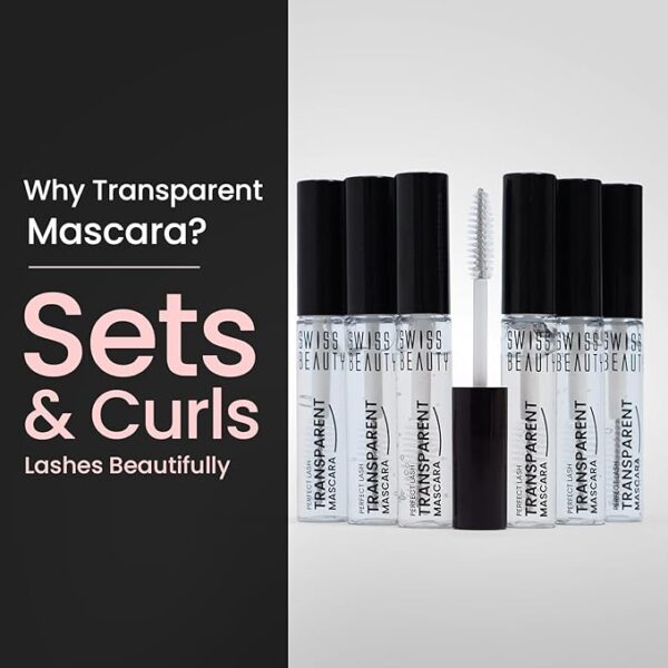 Swiss Beauty Perfect Lash Transparent Volumizing Mascara | Lightweight and Non sticky With Lash Growth Formula| 7ml - Image 3