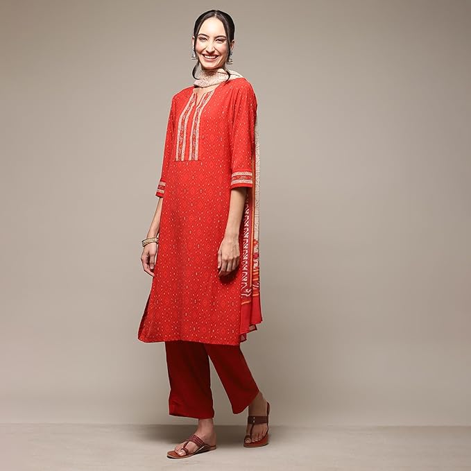 BIBA Poly Crepe Women Salwar Suite Set - Image 2