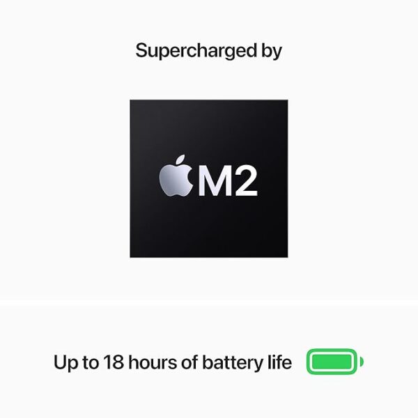 2022 Apple MacBook Air Laptop with M2 chip: 13.6-inch Liquid Retina Display, 16GB RAM, 256GB SSD Storage, Backlit Keyboard, 1080p FaceTime HD Camera. Works with iPhone and iPad; Starlight - Image 3