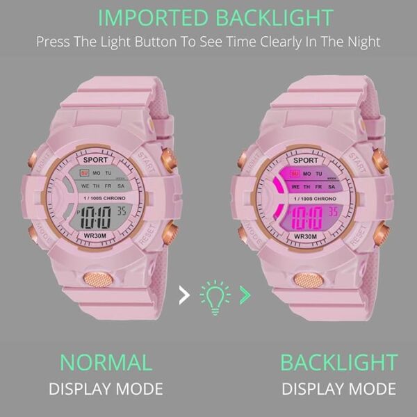 ON TIME OCTUS Digital Boy's and Girl's Watch Grey Dial Multicolour Resin Strap Gifts for Kids | Birthday Gifts - Image 2