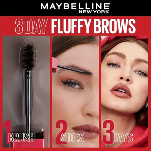 Maybelline New York Tattoo Brow 3 Day Styling Brow Gel - Warm Brown, Semi-permanent Tinted Eyebrow Gel, Water, smudge & Transfer-proof. Tattoo Brow 3 Day Styling Brow Gel Last Up To 3 Days | 6ml - Image 4